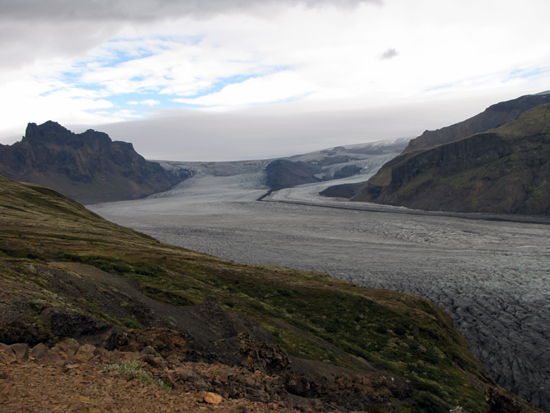 Blick auf den Gletscher Skaftafellsjökull