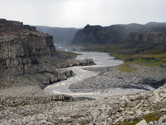 Blick in die Schlucht Jökulsargljufur