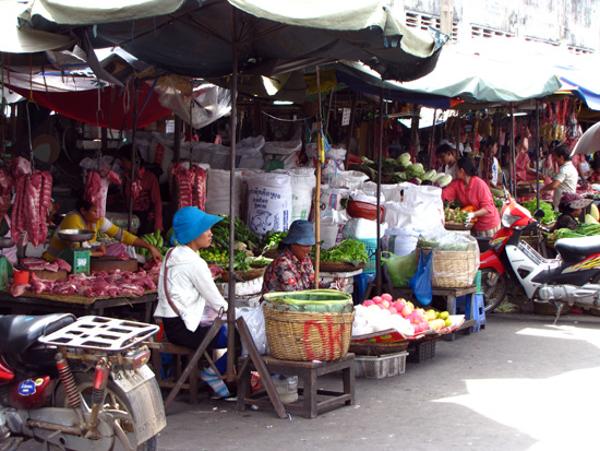Markt am Tonle Sap