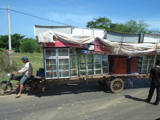 asiatischer Transpot von Glasksten