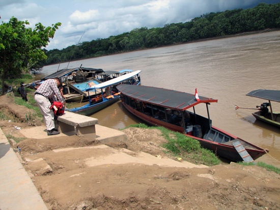 unser Boot am Rio Tampopata